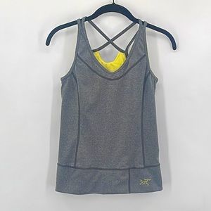ARC’TERYX Tank Top w/Built in Sports Bra Grey Size Small